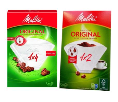 80 filtri per caffé 1 dose di anticalcare inclusa Original Melitta Dimensioni 1x4 Bianco Per caffettiera a filtri 